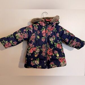 Carter Baby Girl Floral Coat Size 18 Months